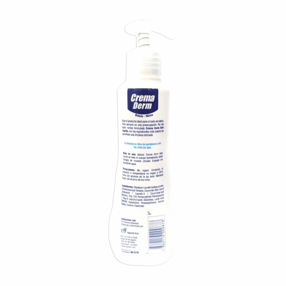 Baño Líquido Diario Corporal Hipoalergénico CREMA DERM 300 Ml - Imagen 2