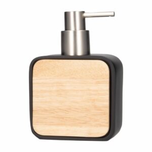Dispensador De Jabón Liquido Bamboo Negro FREE HOME 1 Pieza