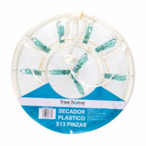 Colgador Plástico Con Pinzas FREE HOME 13 Pinzas