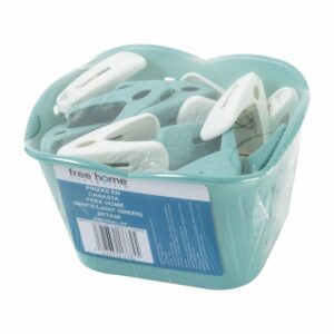 Pinzas Para Ropa En Canasta FREE HOME X 26 Uds