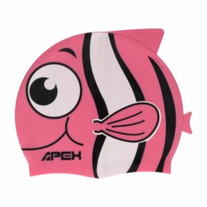Gorro De Natación Diseño Pez Rosado APEX 1 Pieza