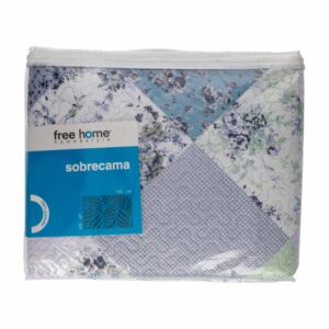 Sobrecama Eines Patchwork Azul FREE HOME 1 Plaza Y 1/2