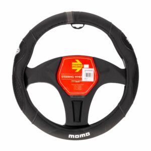 Cubre Volante Negro Gris MOMO 20"