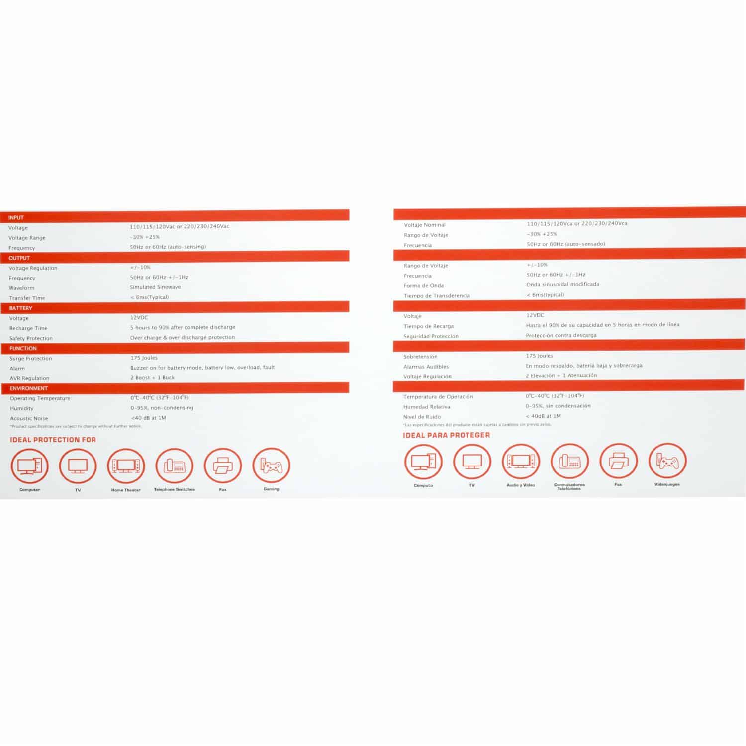 UPS Backup APLUS 800 VA - Imagen 4