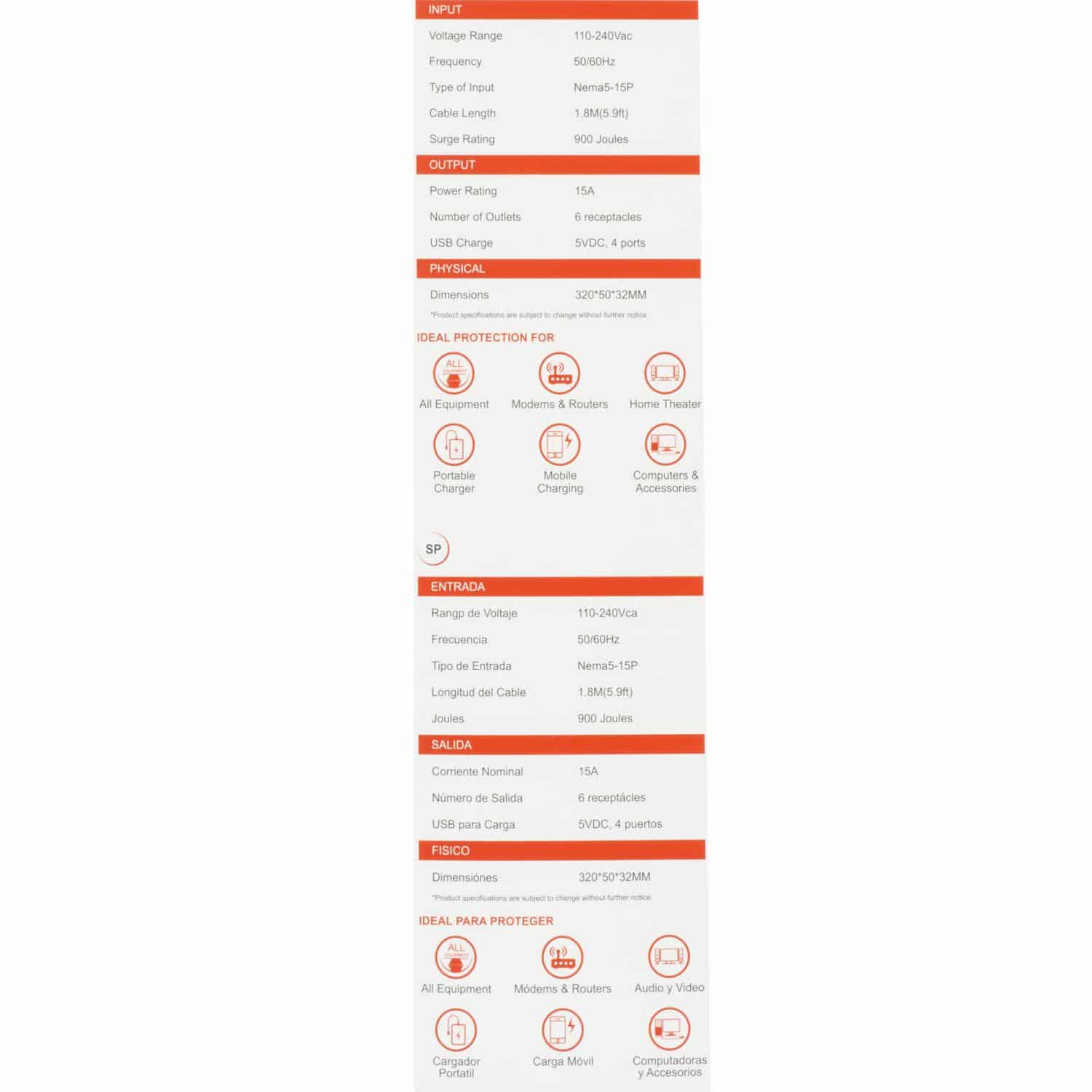 Cargador Inteligente 4 Puertos USB APLUS 6 Salidas - Imagen 3