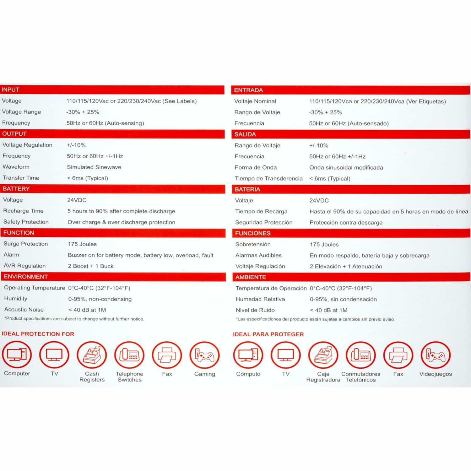 UPS Backup 9 Salidas APLUS 600 VA/360 W - Imagen 4