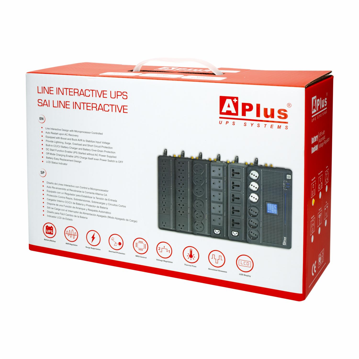 UPS Backup 10 Salidas APLUS 1000 VA/600 W