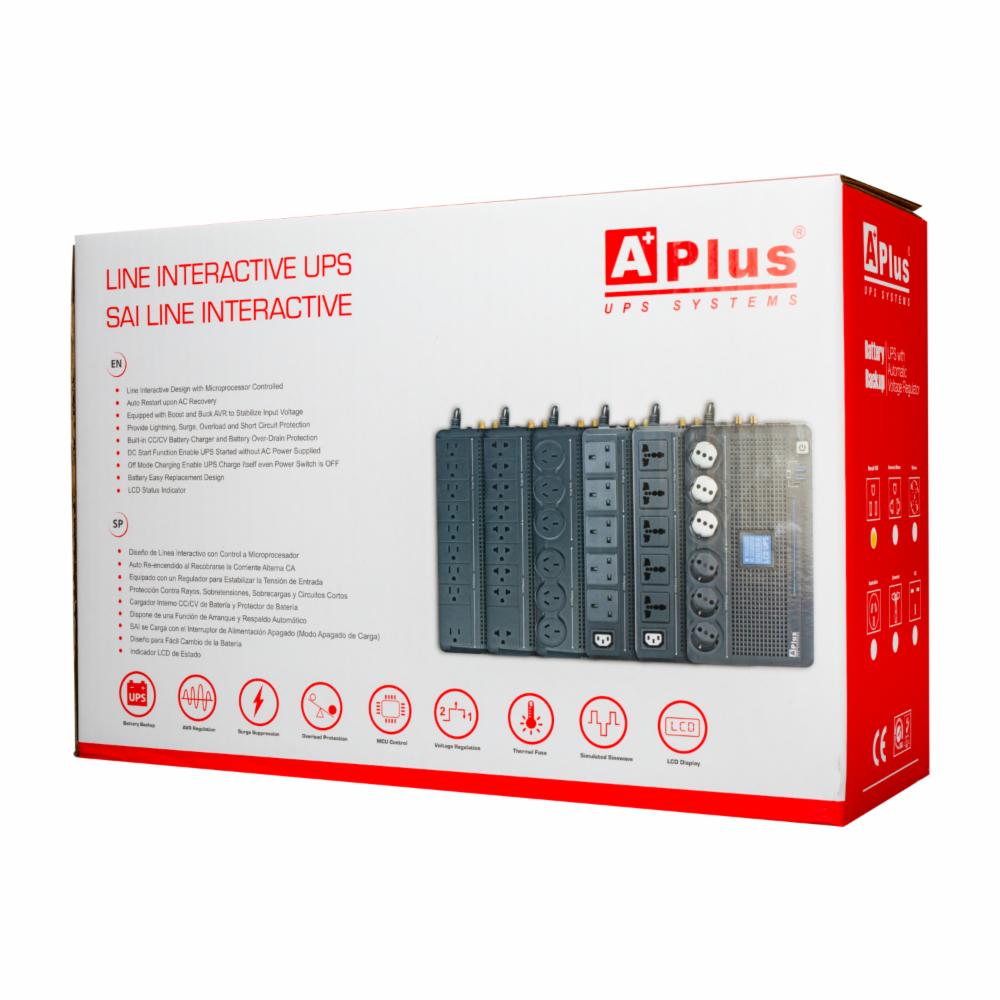 UPS Backup 800VA / 480W APLUS 9 Salidas - Imagen 3