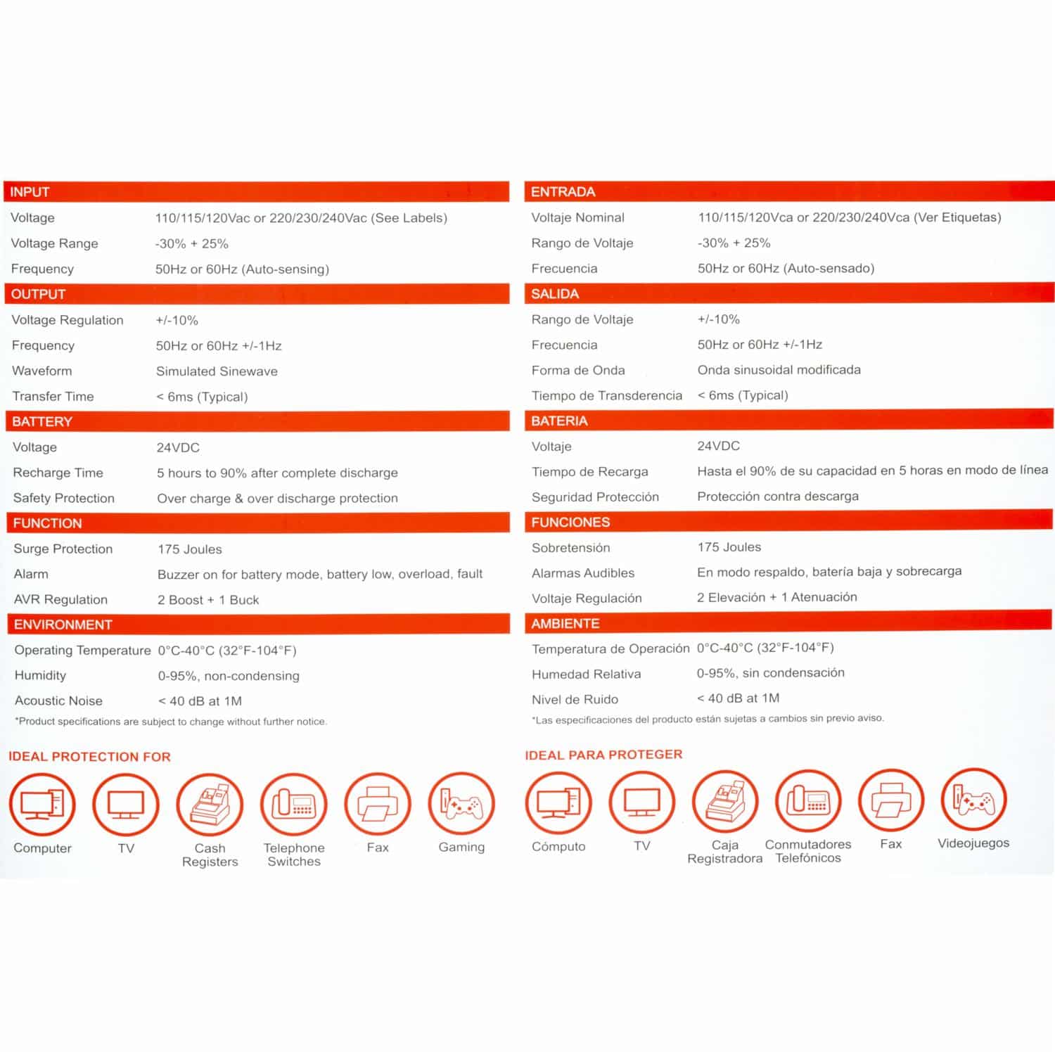 UPS Backup 10 Salidas APLUS 1500 VA/900 W - Imagen 4