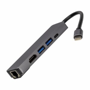 Adaptador Docking Station Tipo C TREQA 5 Entradas