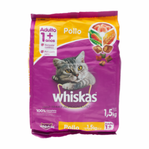 Comida Para Gato Adulto Sabor A Pollo WHISKAS 1500 G