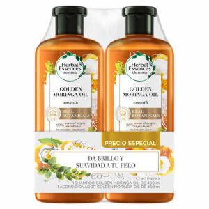 Shampoo + Acondicionador Herbal Biorenew Aceite Moringa HERBAL ESSENCES 2 X 525 Ml