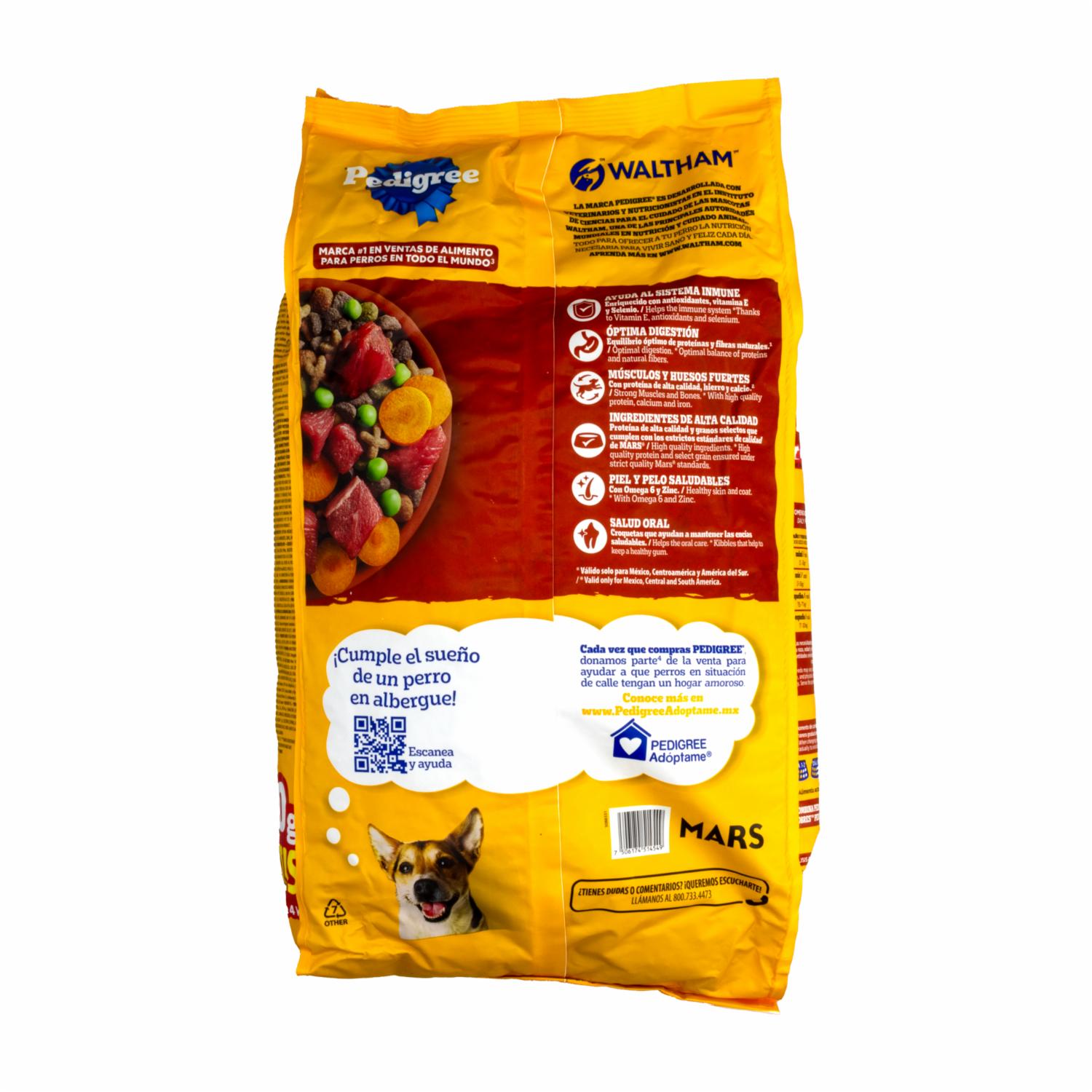 Alimento Para Perro Sabor A Res Y Vegetales  Para Adultos Razas Pequeñas PEDIGREE 4 KG