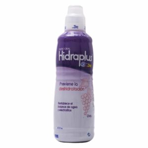 Suero Oral 45Meq+Zinc Sabor A Uva HIDRAPLUS 400 ml
