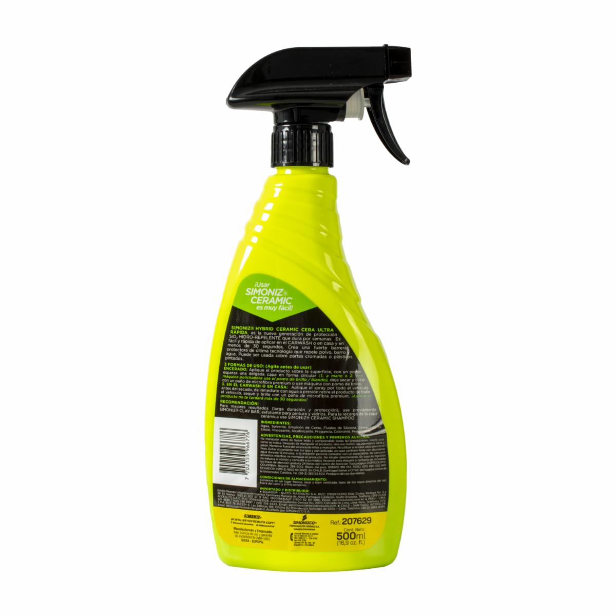 Cera Ultra Rápida Rápida Hybrid Ceramic SIMONIZ 500 Ml