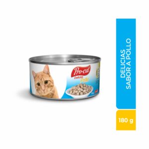 Alimento Húmedo Para Gatos Sabor A Pollo PRO-CAT DELICIAS 180 G