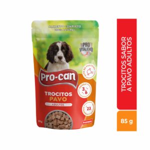 Alimento Para Perros Adultos Húmedo Trocitos De Pavo PRO-CAN 85 G