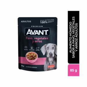 Alimento Húmedo Para Perros Adultos Sabor A Pavo Vegetales Y Arroz En Pouch AVANT 85 G