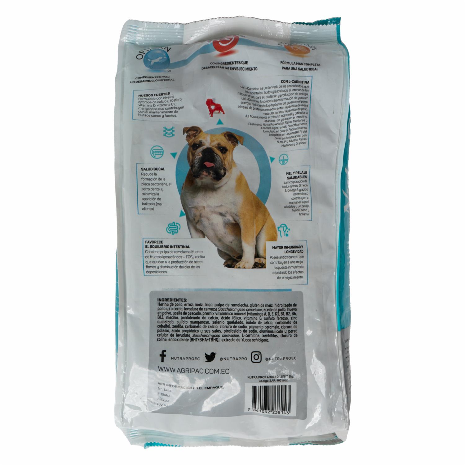 Alimento Para Perros Adultos Light NUTRAPRO 2 Kg - Imagen 3
