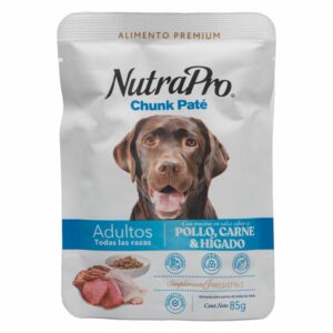 Alimento Para Perros Sabor Pate Pollo Carne Hígado NUTRAPRO 85 G
