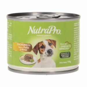 Alimento Para Perros Cachorros Sabor A Pollo Con Arroz NUTRAPRO 170 G