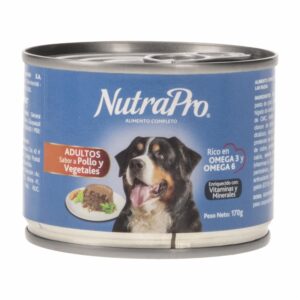 Alimento Para Perros Adultos Sabor A Pollo Con Vegetales NUTRAPRO 170 G