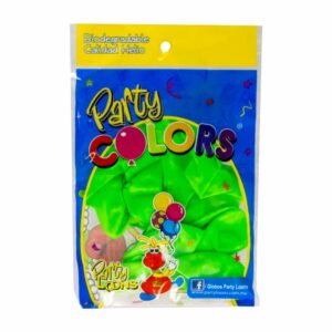 Globo N9 Neón Verde PARTY COLORS X 10 Uds