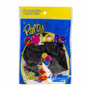 Globo N9 Negro PARTY COLORS X 10 Uds
