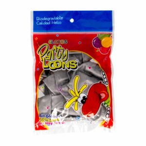 Globo N12 Plateado PARTY COLORS X 10 Uds