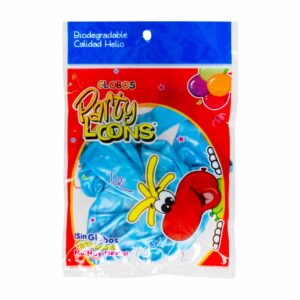 Globo N12 Celeste Perlado PARTY COLORS X 10 Uds