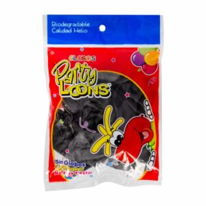Globo N12 Negro PARTY COLORS X 10 Uds