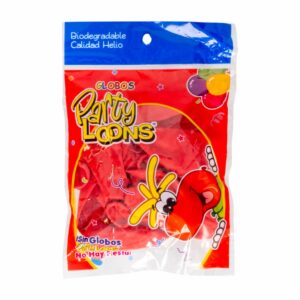 Globo N12 Rojo PARTY COLORS X 10 Uds