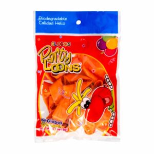 Globo N12 Naranja PARTY COLORS X 10 Uds