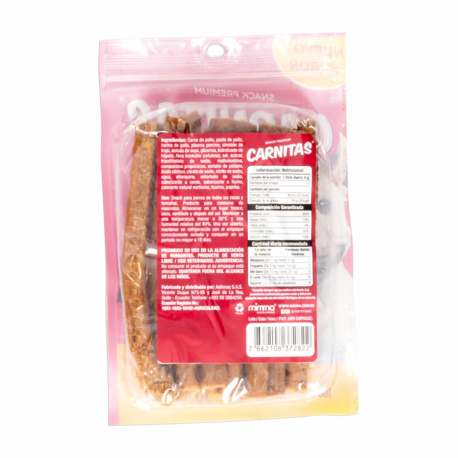 Snack Para Perros De Pollo CARNITAS 100 G - Imagen 2