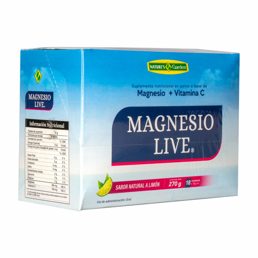 Magnesio Live Limón NATURE'S GARDEN 270 G - Imagen 3
