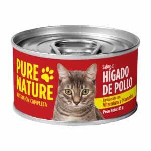 Alimento Húmedo Para Gatos De Hígado Pollo PURE NATURE 85 G