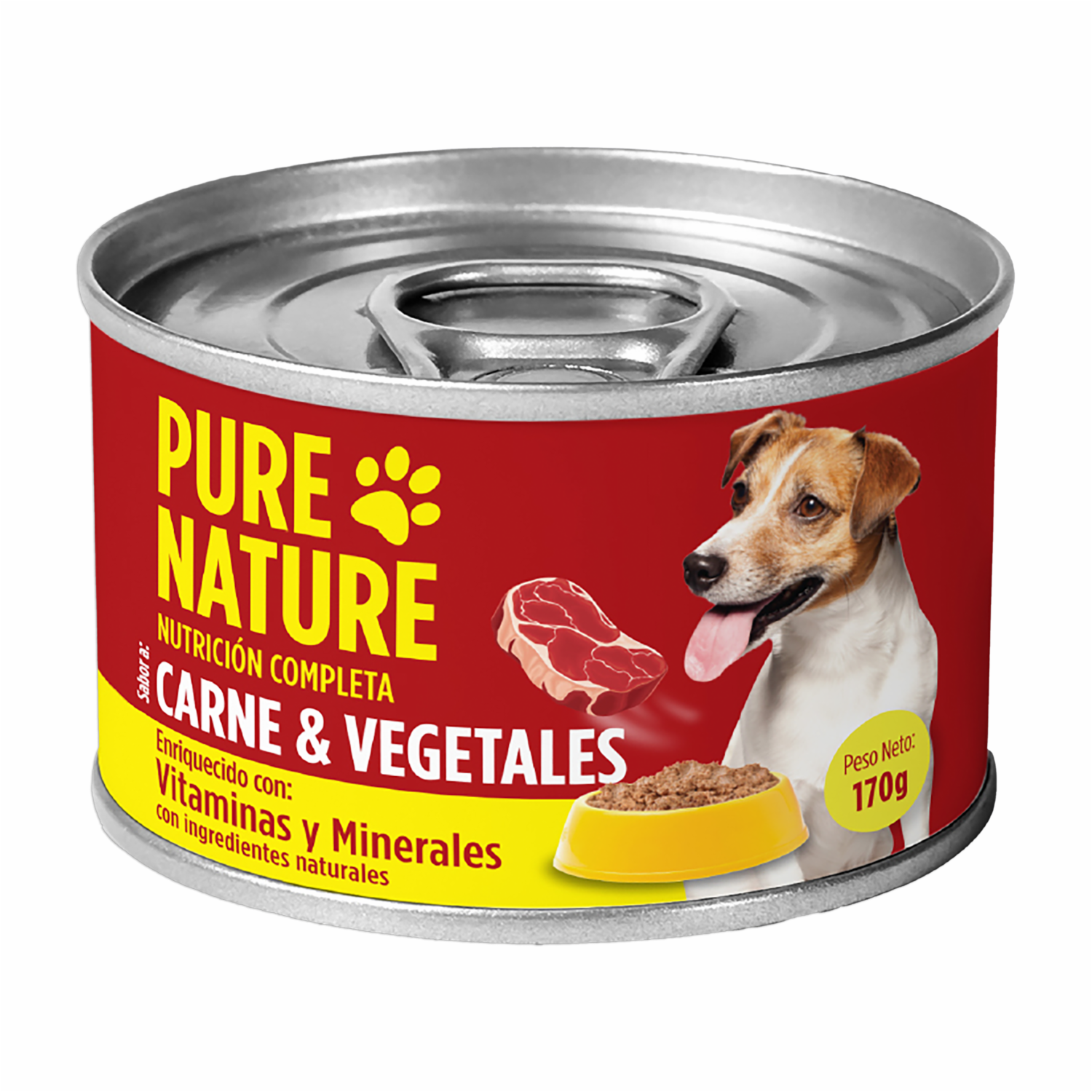 Alimento Húmedo Para Perros Carne Con Vegetales PURE NATURE 170 G - Imagen 2