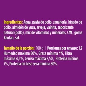 Alimento Húmedo Para Perros Hígado Pollo Con Vegetales PURE NATURE 170 G