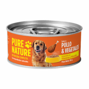 Alimento Húmedo Para Perros Pollo Con Vegetales PURE NATURE 85 G