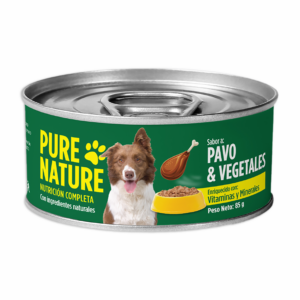 Alimento Húmedo Para Perros Pavo Con Vegetales PURE NATURE 85 G