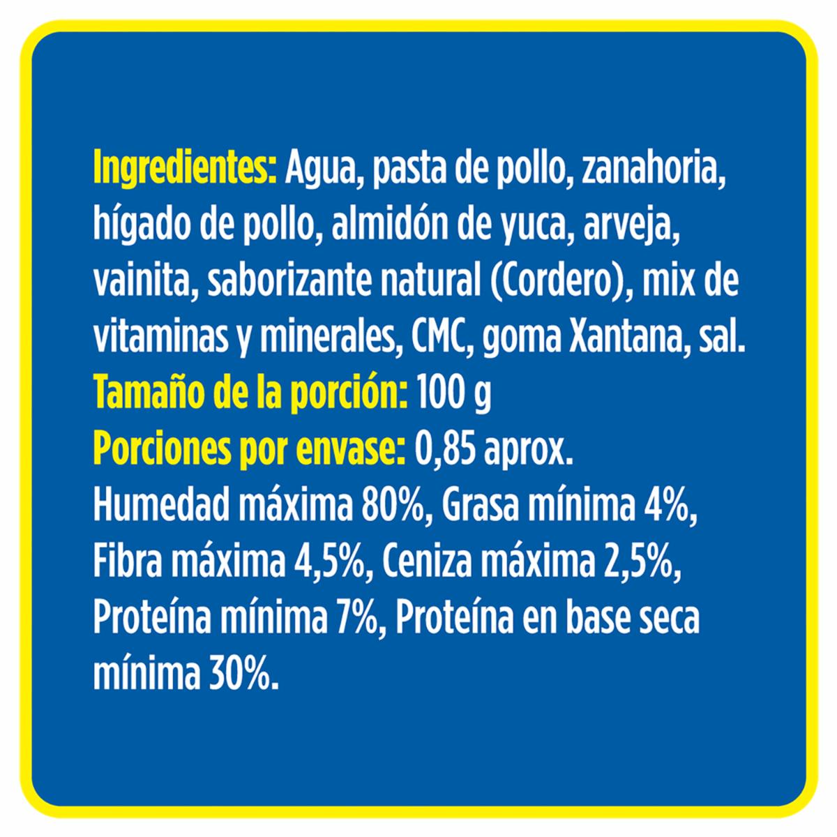 Alimento Húmedo Para Perros Cordero Con Vegetales PURE NATURE 85 G - Imagen 2