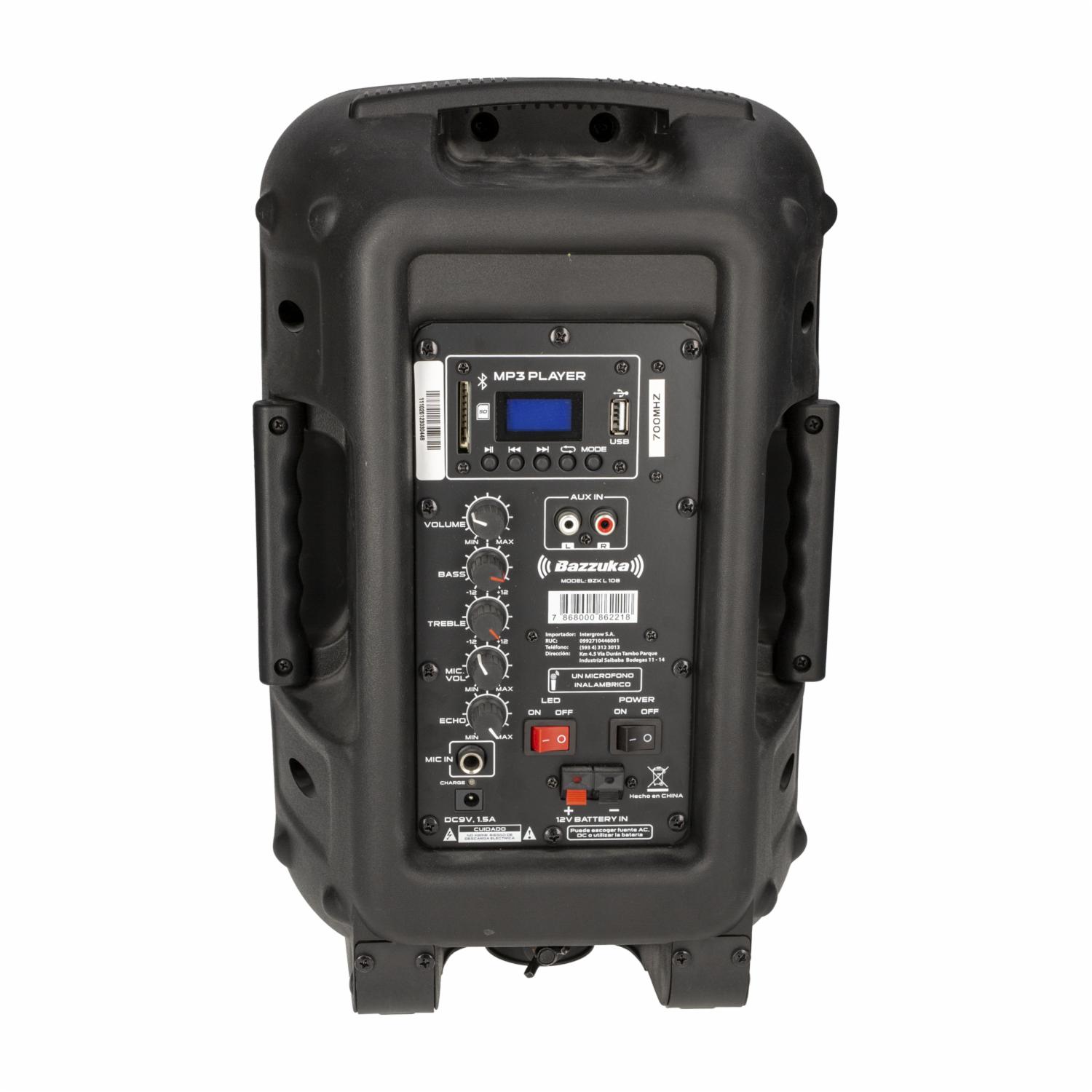 Parlante Amplificado L108-N BAZZUKA Negro
