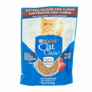 Alimento Para Gatos Esterilizados Sabor A Carne PURINA CAT CHOW 85 G