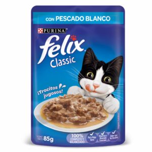 Alimento Húmedo Para Gatos Adultos Con Pescado Blanco FELIX 85 G