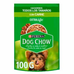 Alimento Para Perros Húmedo Cachorros Todos Los Tamaños Con Carne PURINA DOG CHOW 100 G
