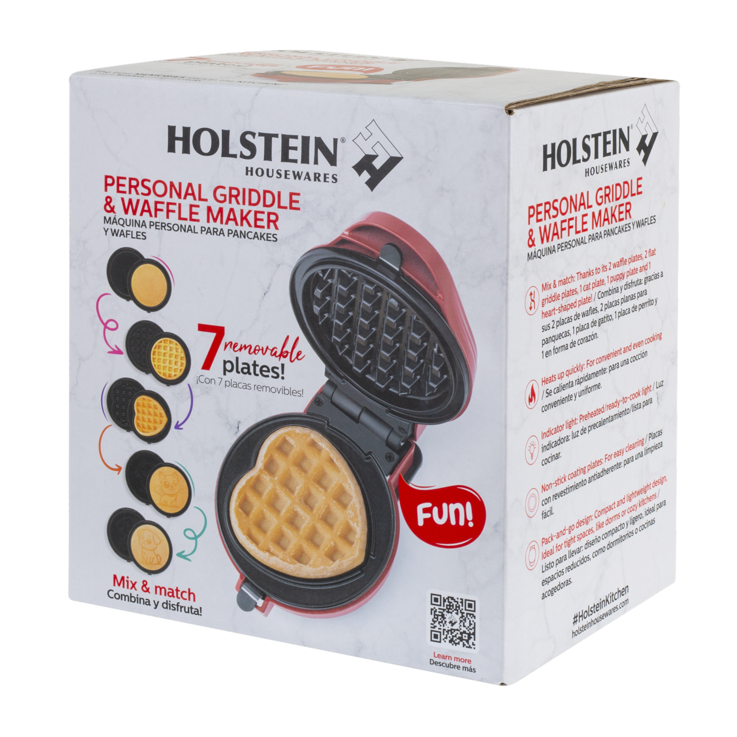 Waflera Personal 6 Placas HH-09114023R HOLSTEIN 120 V