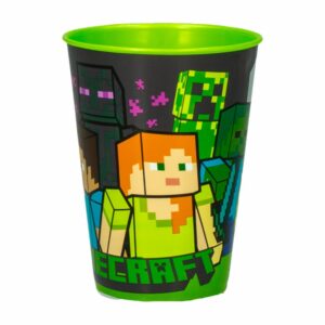 Vaso Con Tapa Infantil Diseño Mineraft STOR 260 Ml