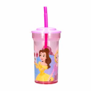 Vaso Con Sorbete Infantil Diseño Disney Princess STOR 460 Ml