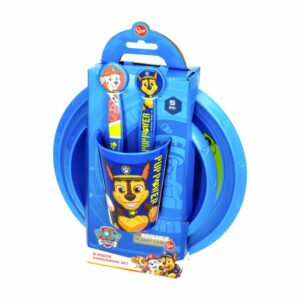 Set Vajilla Infantil Vaso Y Platos Diseño Paw Patrol STOR 5 Piezas