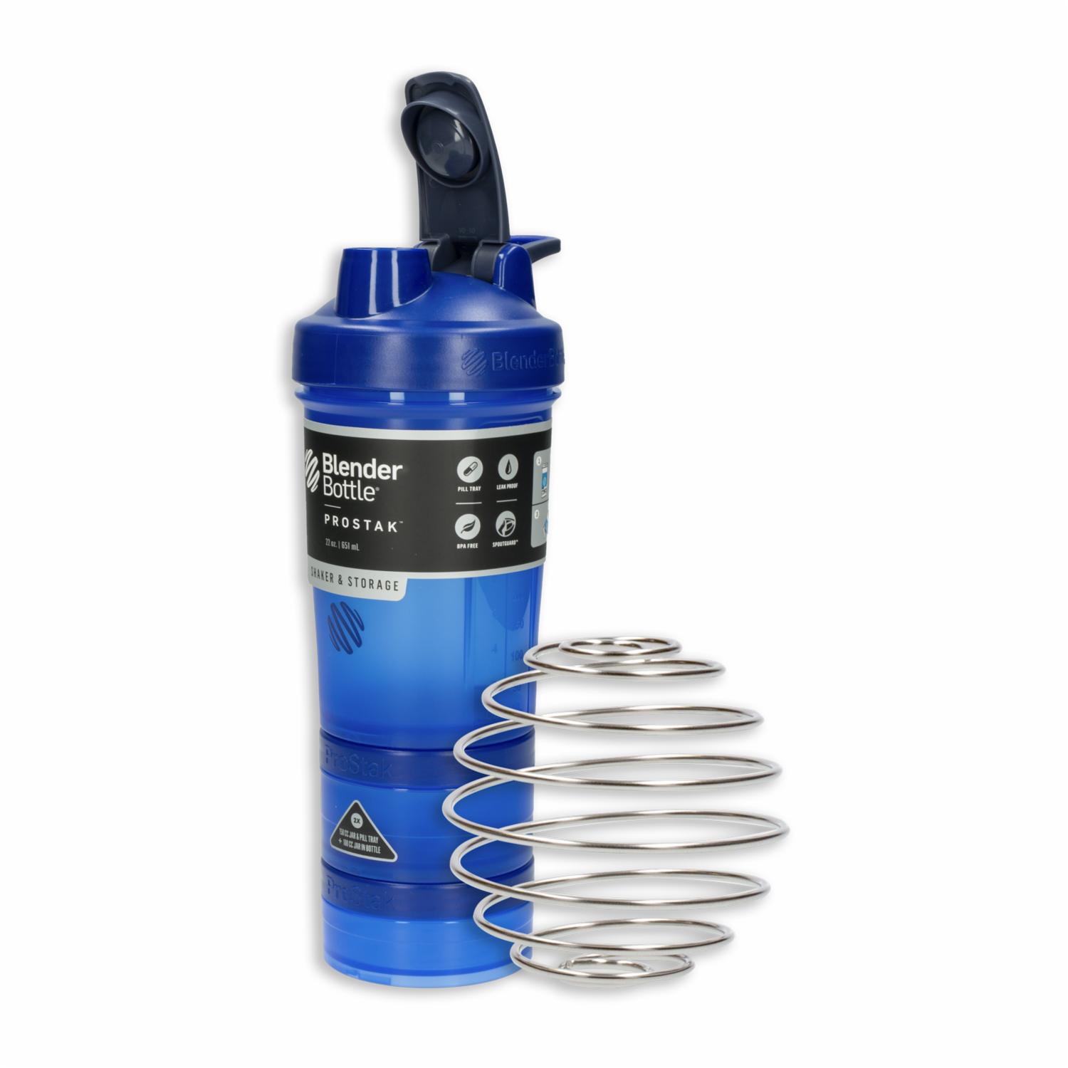 Tomatodo Prostack Azul Con Almacenador De Proteína BLENDER BOTTLE 651 Ml